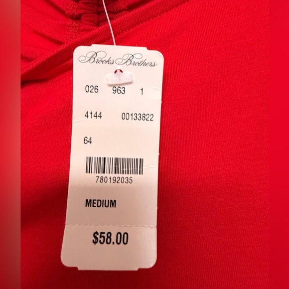 ❤️ Brooks Brothers Vibrant Red Ruched Back Top Size Medium NWT Y2K Aesthetic ❤️ - Picture 4 of 5